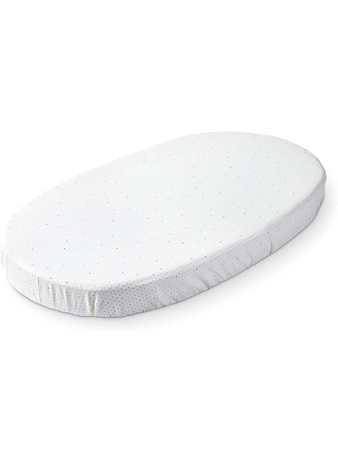 Stokke Sleepi Fitted Sheet by Pehr, Rainbow Dot - Soft Sheets for Stokke Sleepi Mini & Crib/Bed - Available in Playful Patterns - 100% Cotton