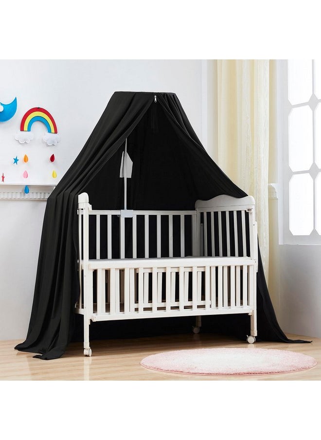 Mengersi Blackout Sleep Tent Crib Tent with Canopy Frame for Pack N Play Blackout Cover Baby Sleep Tent,Travel Crib Tent Canopy Portable Privacy Tent,Block 95% Light (Black)