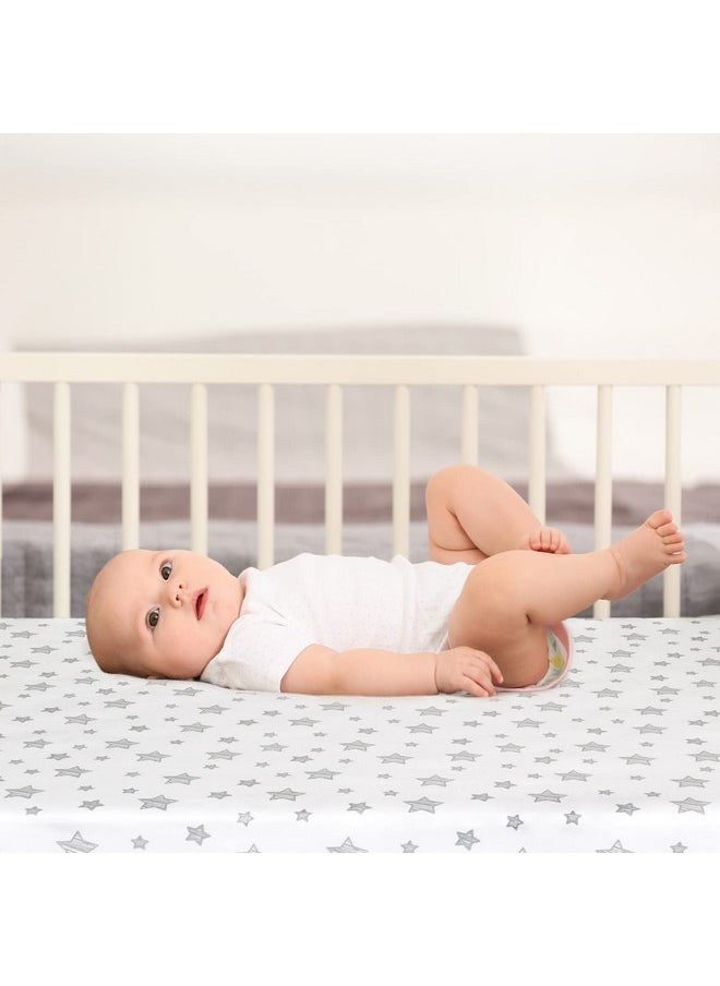 Bassinet Sheet Waterproof 2 Pack, Fit for Halo Bassinet Swivel Sleeper, Universal Sheet for Rectangle, Oval, Hourglass Bassinet Mattress, Flexible for Different Cradle and Bassinet Mattress