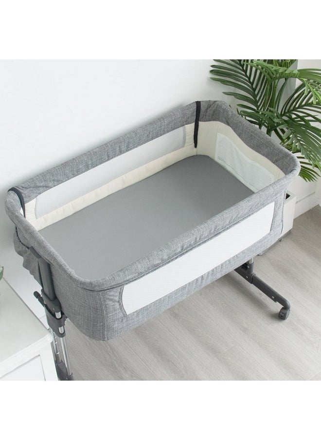 Baby Bassinet Sheets 4 Pack Compatible with Koolerthings/Koolababy, Jimglo 3 in 1, YADAQE, HARPPA, and Pamo Babe Baby Bassinet, Ultra Soft & Skin-Friendly, Washer & Dryer, Grey