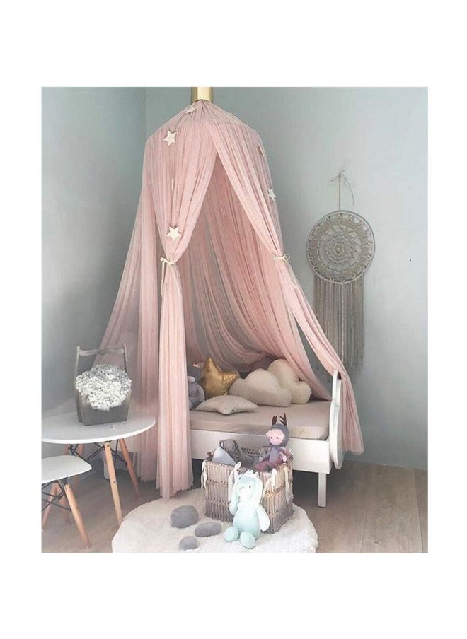 Bed Canopy for Girls - Princess Bed Canopy Mosquito Net Nursery Play Room Decor Dome Premium Yarn Netting Curtains Baby Game Dream Castle, Pink