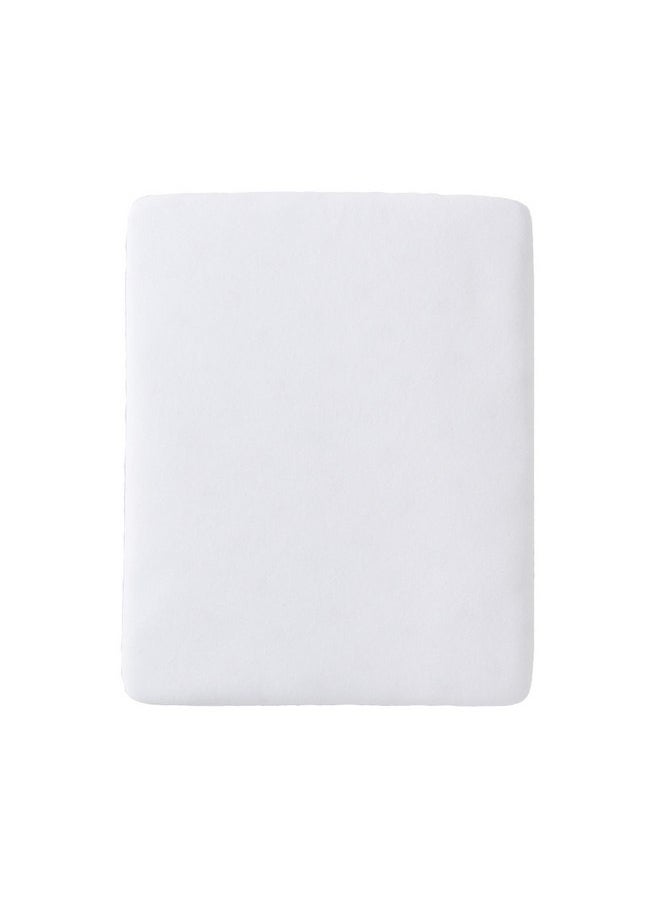 Silver Cross Slumber Sleep & Go Fitted Sheet - Breathable, Ultra-Soft, Lightweight Sheet for Sensitive Baby Boys and Girls Skin - Elasticated Edge Standard Bassinet Mattress Sheet for Newborn (White)