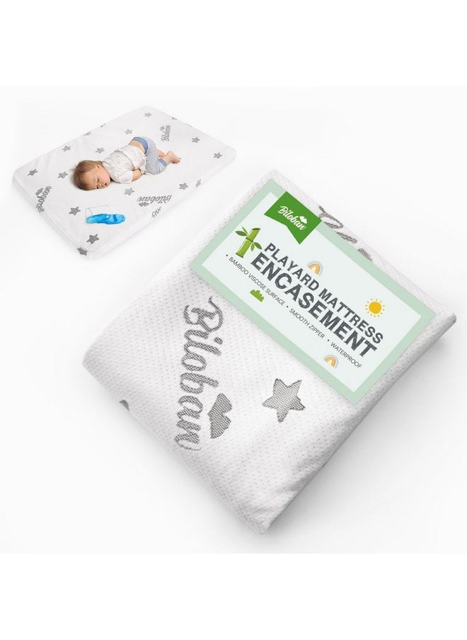 Pack and Play Mattress Protector Cover with Zipper Compatible with Graco Pack n Play Playard Mattress to 2.5