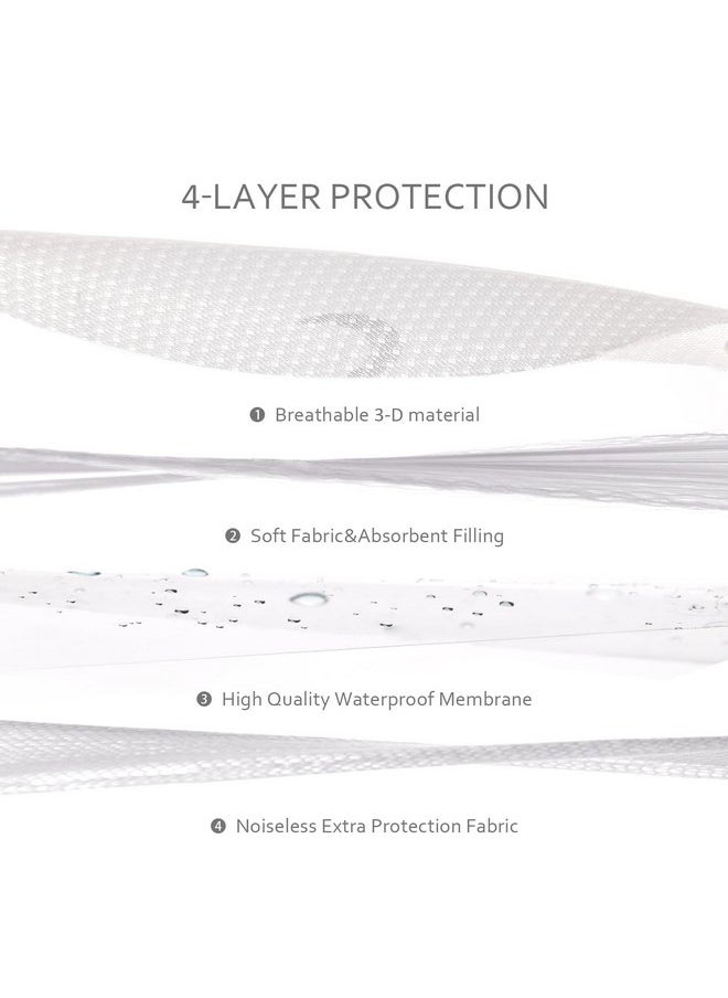 Waterproof Pack and Play Mattress Pad, Fit for Graco Pack 'n Play On The Go Playard, Pack and Play Sheets Fitted, Breathable and Washable Pack and Play Mattress Sheets