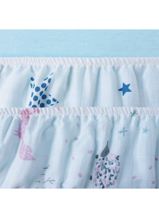Muslin Bassinet Sheets 20''x33'' Fit for Baby Delight, Mika Micky, Koolerthings (3 in 1), Maxi COSI, Angelbliss and Other Rectangle Bassinet Mattress, Ultra Soft and Breathable, Star & Fox, 2 Pack