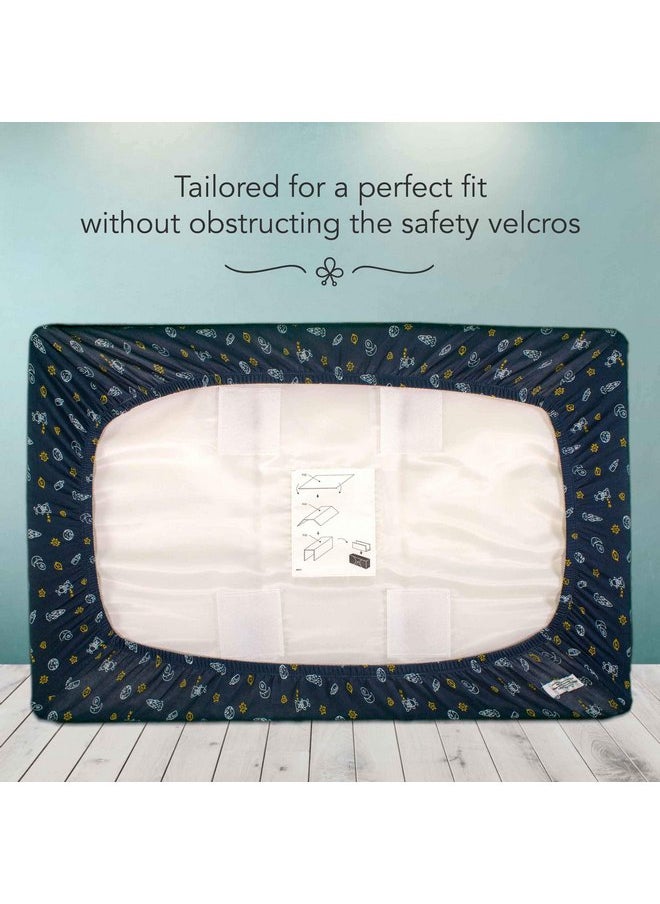 Luvberries 100% Organic Cotton Bassinet Sheets (Set of 2) for The Guava Lotus Travel Bassinet - Baby and Newborn, Fitted Bassinet Sheets, for Boys & Girls (Day and Night)