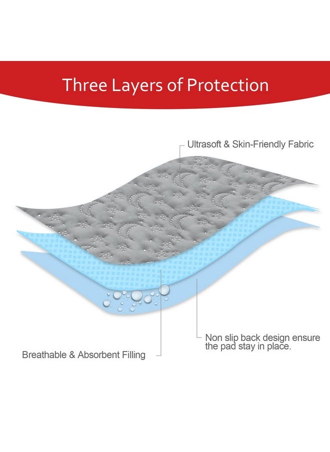 Waterproof Pack and Play Mattress Cover 2 Pack, Soft Quilted Pack and Play Mattress Pad Protector 39