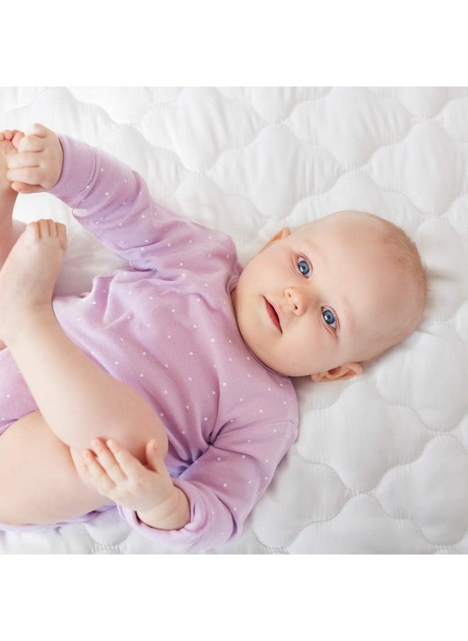 Pack and Play Mattress Pad (6 Sizes), Compatible with Pamo Babe Portable Playard, Pack and Play Mattress Sheets Cover Protector Waterproof Soft Quilted, Pack and Play Sheets Fitted