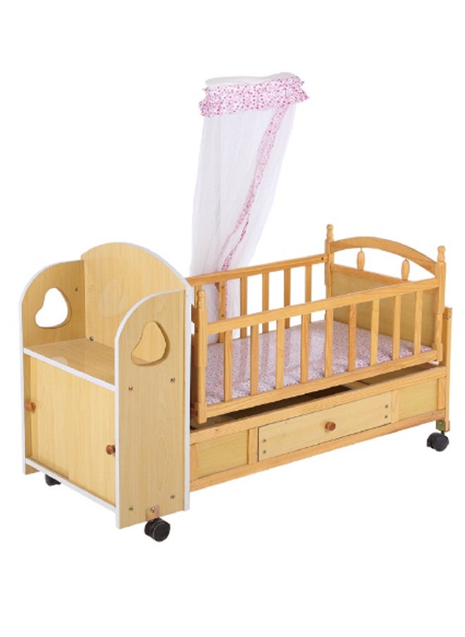 Multifuctional Adjustable Baby Rocking Bed Cot With Drawer