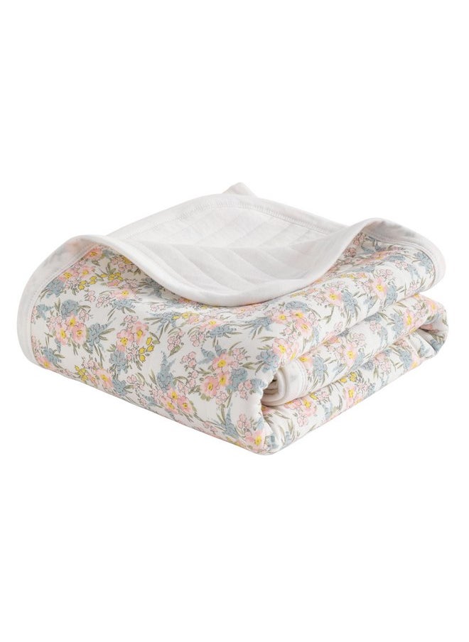 NTBAY Jersey Cotton Quilted Toddler Blanket, Breathable and Warm for Boys and Girls Baby Blanket, 30x40 Inches, Pink Floral