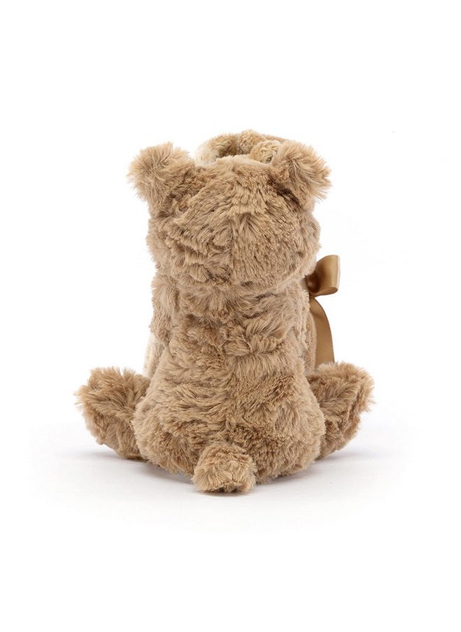 Jellycat Bartholomew Bear Soother, 13.5 inches | Security Blanket & Lovey for Babies | Baby Gift