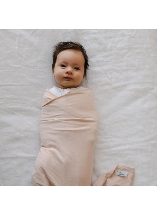 snuggle me Swaddle | Organic Cotton Swaddle Blanket, Soft Stretch, 47 x 47 inches (Petal)