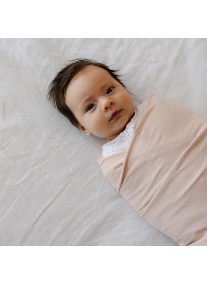 snuggle me Swaddle | Organic Cotton Swaddle Blanket, Soft Stretch, 47 x 47 inches (Petal)