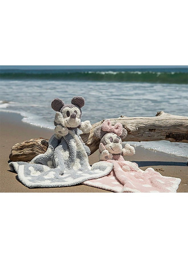 Barefoot Dreams CozyChic Vintage Disney Minnie Mouse Blanket Buddie, Dusty Rose Multi, One Size