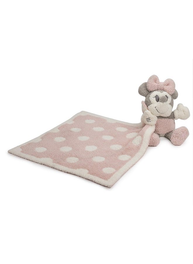 Barefoot Dreams CozyChic Vintage Disney Minnie Mouse Blanket Buddie, Dusty Rose Multi, One Size