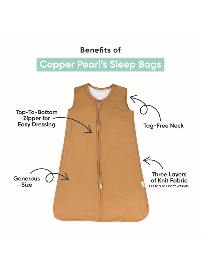 Copper Pearl Sleep Sack: Warm and Cozy Baby Bag in a Variety of Trendy Designs, Safe Alternative to Blankets, Sleeveless Baby Sleep Sack Swaddle Sizes Newborn to 24 Months - Denim