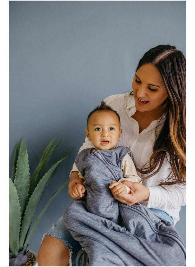 Copper Pearl Sleep Sack: Warm and Cozy Baby Bag in a Variety of Trendy Designs, Safe Alternative to Blankets, Sleeveless Baby Sleep Sack Swaddle Sizes Newborn to 24 Months - Denim