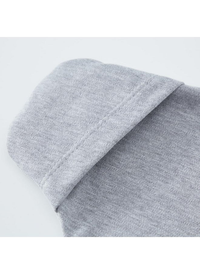 Enrich YLife Transitional Swaddle Sack for Baby 0-3 Months Swaddle with Arms Up Half-Length Sleeves and Mitten Cuffs 2-Way Zipper Sleeping Bag for Newborn Baby Boys and Girls (Grey, Small)