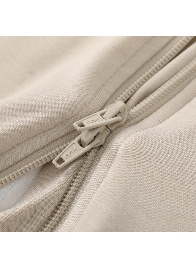 Owlivia Rayon from Bamboo Baby Sleep Sack, Unisex Toddler Sleeping Bag, 1.0 TOG, Baby Boy/Girl Wearable Blanket (3-12 Months, Beige)