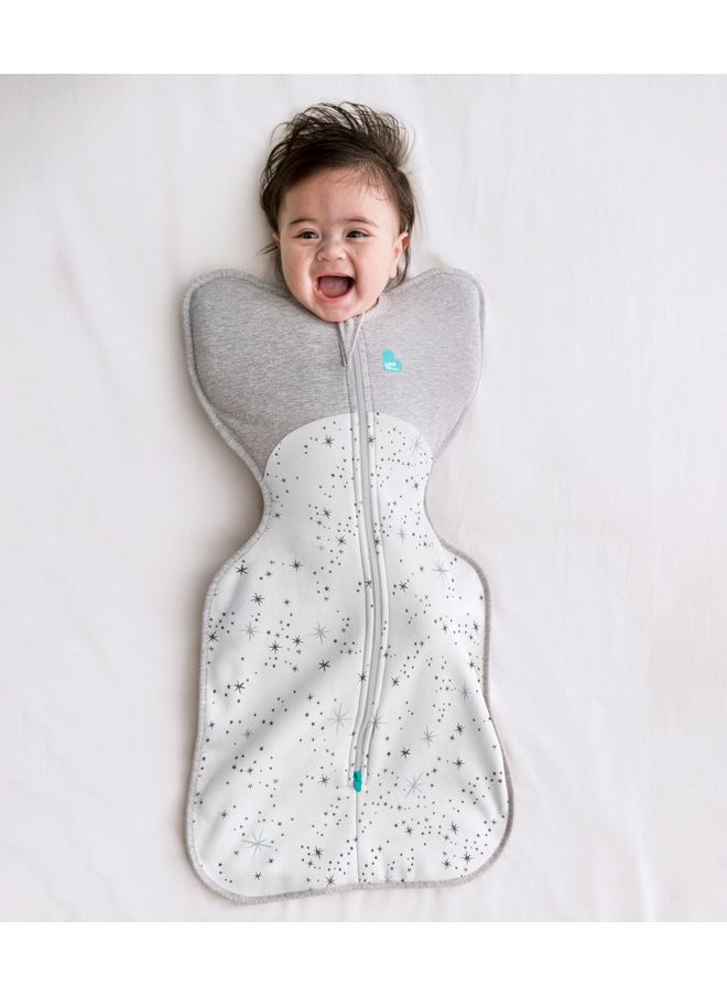 Love to Dream Swaddle UP, Baby Sleep Sack, Self-Soothing Swaddles for Newborns, Get Longer Sleep, Snug Fit Helps Calm Startle Reflex, Suitable for All Seasons, 8-13 lbs, North Star White