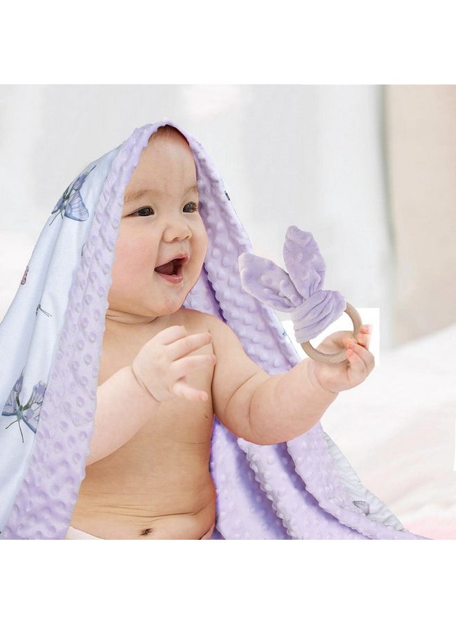 Baby Blankets for Boys Girls Soft Minky Blanket for Newborn Infant Toddler Used for Crib Stroller Nursery (Butterfly)