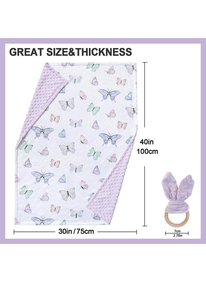 Baby Blankets for Boys Girls Soft Minky Blanket for Newborn Infant Toddler Used for Crib Stroller Nursery (Butterfly)