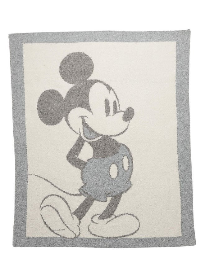 Barefoot Dreams CozyChic Vintage Mickey Mouse Baby Blanket, Ocean Multi, 30