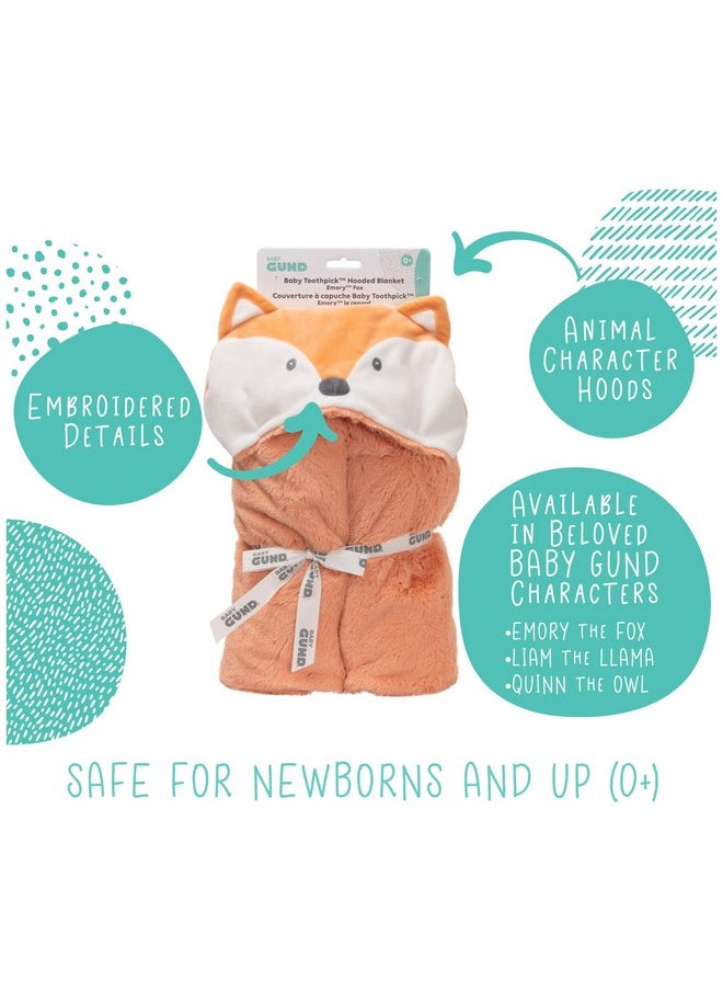 Baby GUND Lil’ Luvs Hooded Blanket, Emory Fox, Ultra Soft Plush Security Blanket for Babies and Newborns