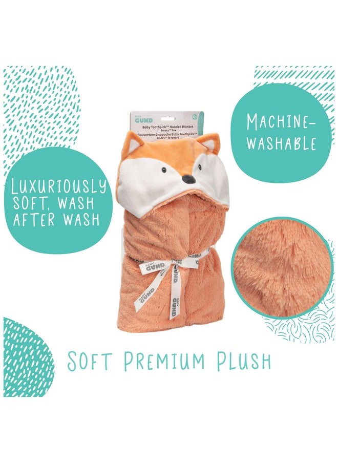 Baby GUND Lil’ Luvs Hooded Blanket, Emory Fox, Ultra Soft Plush Security Blanket for Babies and Newborns