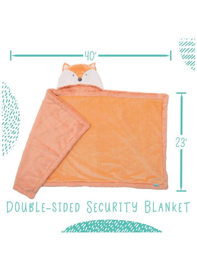 Baby GUND Lil’ Luvs Hooded Blanket, Emory Fox, Ultra Soft Plush Security Blanket for Babies and Newborns