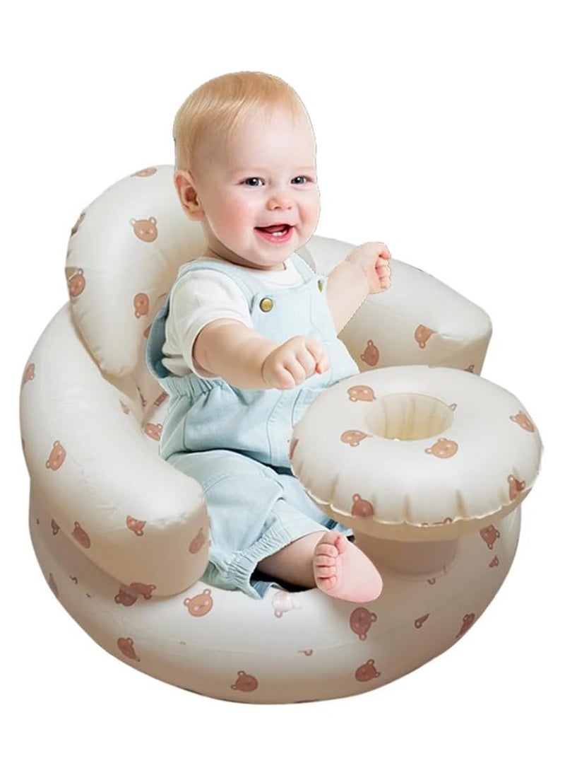 Baby Sitting Chair, Inflatable Floor Seat, Portable Infant Back Support Sofa, Shower Gifts for Baby Boys Girls