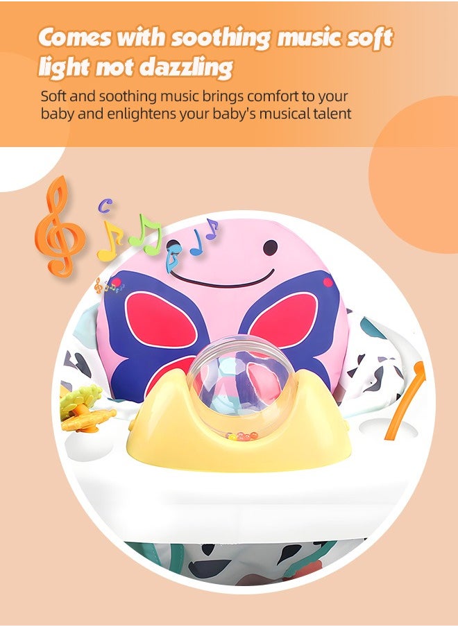 Portable Baby Sitting Support Baby Play Sit Me Up Floor Seat with Developmental Toys Activity Center Sit Up Infant Feeding Playing Learning Chair Baby Seat