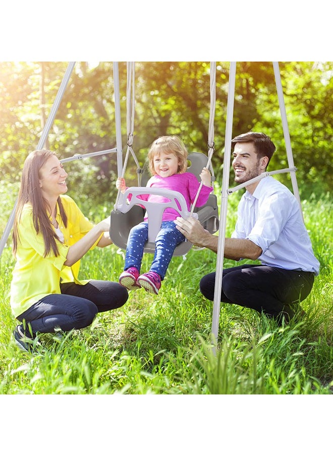 Toddler Swing, 3-in-1 Swing Sets for Backyard, Baby Swing Outdoor/Indoor, Toddler Swing Set Suitable for Aged 6 Months to 10 Years Old