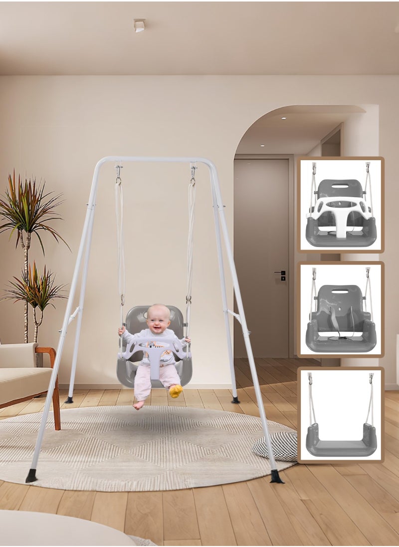 Toddler Swing, 3-in-1 Swing Sets for Backyard, Baby Swing Outdoor/Indoor, Toddler Swing Set Suitable for Aged 6 Months to 10 Years Old