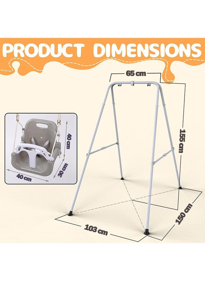 Toddler Swing, 3-in-1 Swing Sets for Backyard, Baby Swing Outdoor/Indoor, Toddler Swing Set Suitable for Aged 6 Months to 10 Years Old
