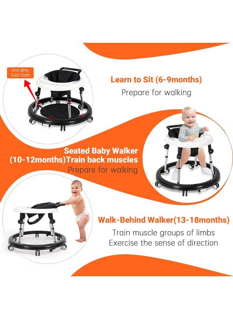 Baby Walker Foldable with 9 Adjustable Heights