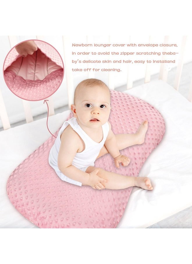 Hooyax Baby Lounger Cover 2 Pack Premium Newborn Lounger Covers, Organic Removable Infant Slipcovers for Baby Nest Lounger, Ultra Soft Snug Fit Infant Lounger Cover for Boys Girls (Pink, Grey)