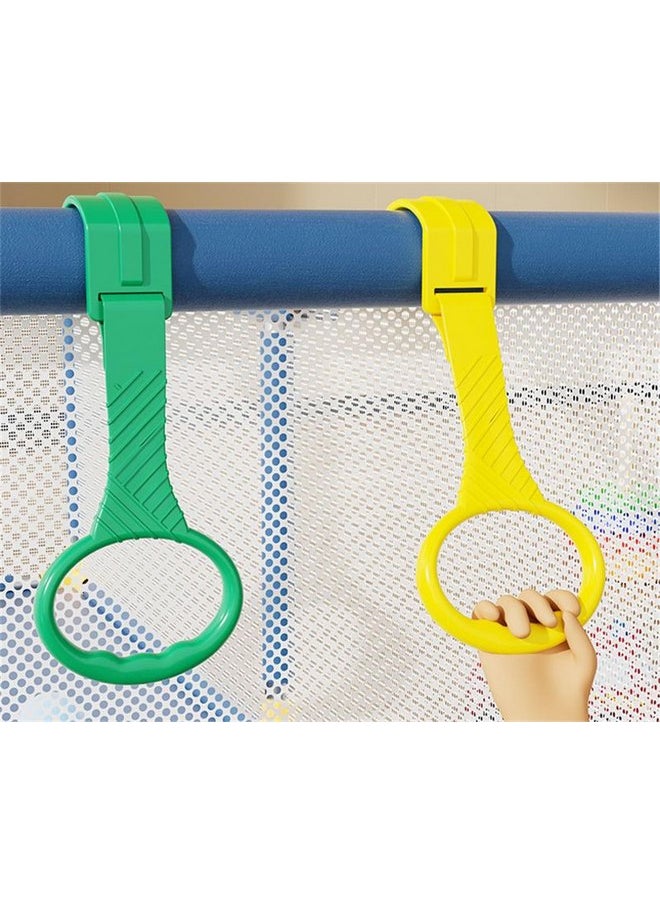 5pcs Walk Assistant Plastic Baby Crib Pull Rings for Baby Baby Pull Up Rings Cot Hanging Rings for Infant Baby Toddler Practice Tool (5 Color)