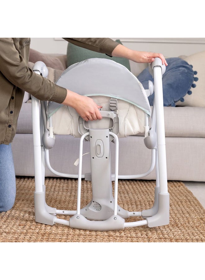 Cozy Spot Swing n Go Portable Swing 5 Speeds And USB Powered Removable Toy Bar 0 To 9 Month
