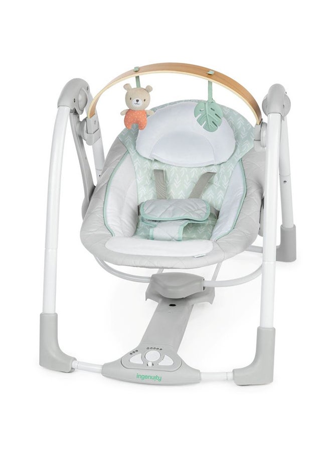 Cozy Spot Swing n Go Portable Swing 5 Speeds And USB Powered Removable Toy Bar 0 To 9 Month