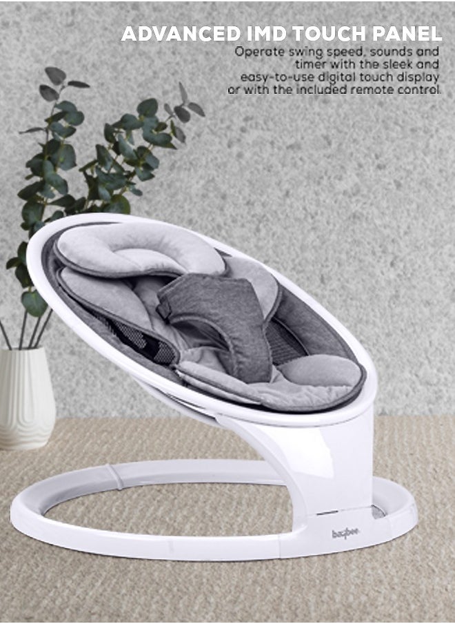 Sooth N Sway Automatic Electric Baby Swing Cradle With Bluetooth Adjustable Swing Speed Soothing Vibration Music Mosquito Net Safety Belt Toys Up To 9Kgs