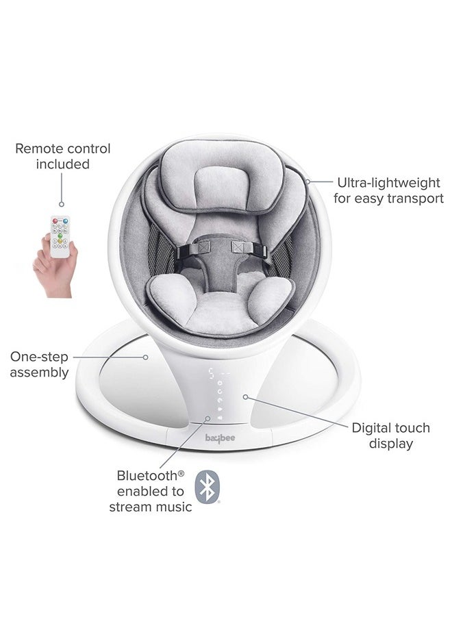 Sooth N Sway Automatic Electric Baby Swing Cradle With Bluetooth Adjustable Swing Speed Soothing Vibration Music Mosquito Net Safety Belt Toys Up To 9Kgs