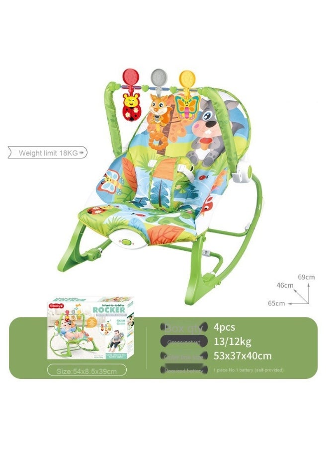 Foldable Baby Rocking Chair With Music, Vibration And Hanging Toys