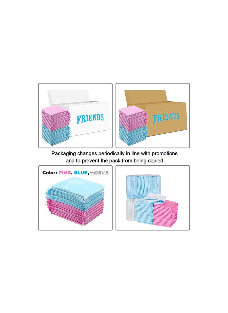 Friends Disposable Changing Mats, 72 Counts, Soft Waterproof Mat, Portable Leak Proof Changing Mat, New Mom Leak-Proof Under pad, Mattress Table Protector Pad