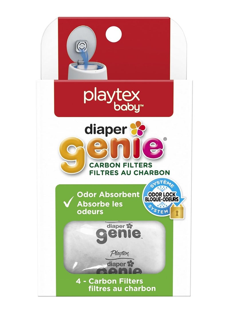 Diaper Genie Carbon Filter Refill Tray For Diaper Pails 4 Count