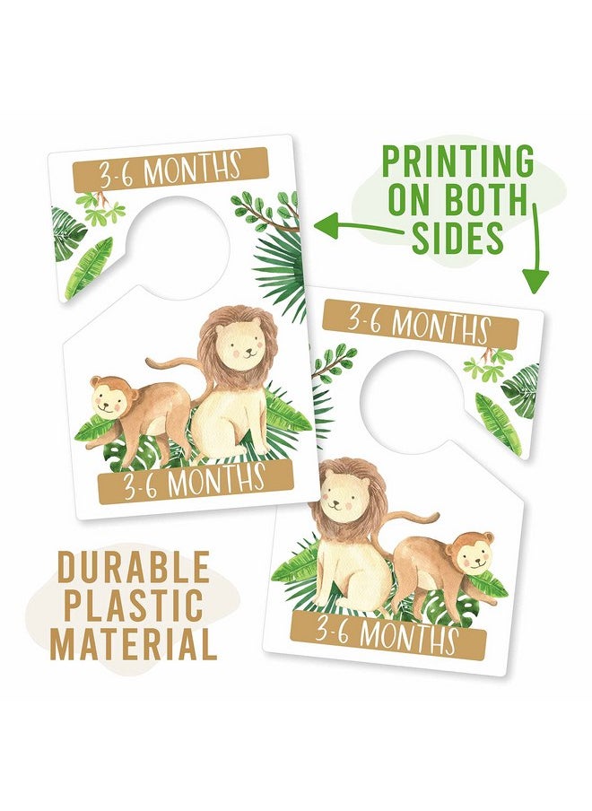 6 Hanger Dividers Baby Closet Size Dividers - Safari Baby Closet Dividers, Baby Closet Organizer For Nursery Organization, Baby Essentials For Newborn Essentials, Nursery Closet Dividers Girl or Boy