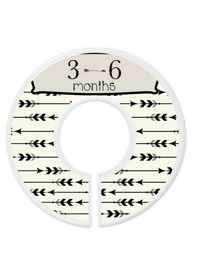 Mumsy Goose Nursery Closet Dividers Closet Organizers Baby Clothes Dividers Monochrome Boho