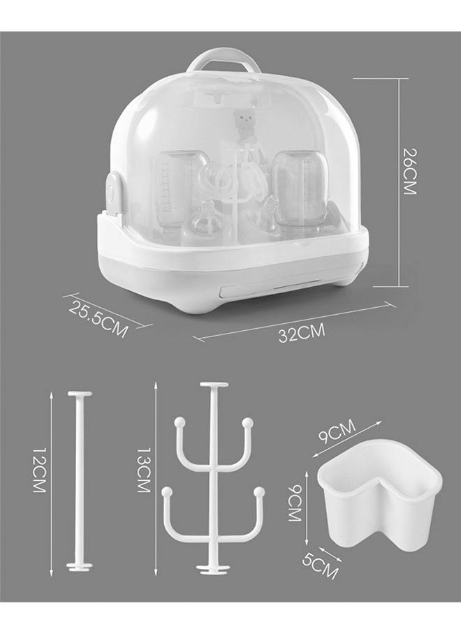 Portable Feeding Bottle Storage Box Baby Tableware Storage Drain Dustproof Storage Box