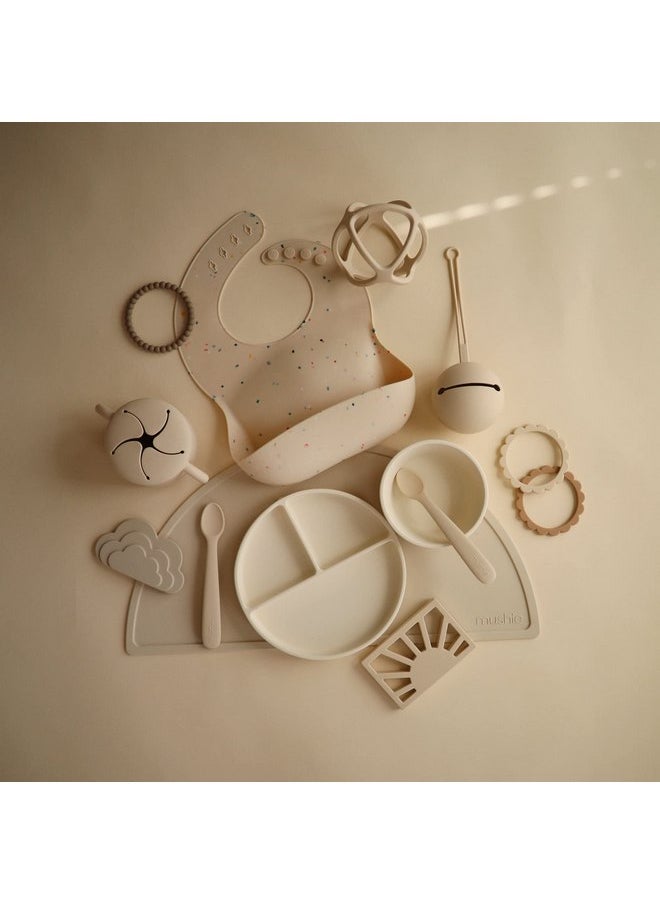 mushie Silicone Suction Bowl | BPA-Free Non-Slip Design (Ivory)