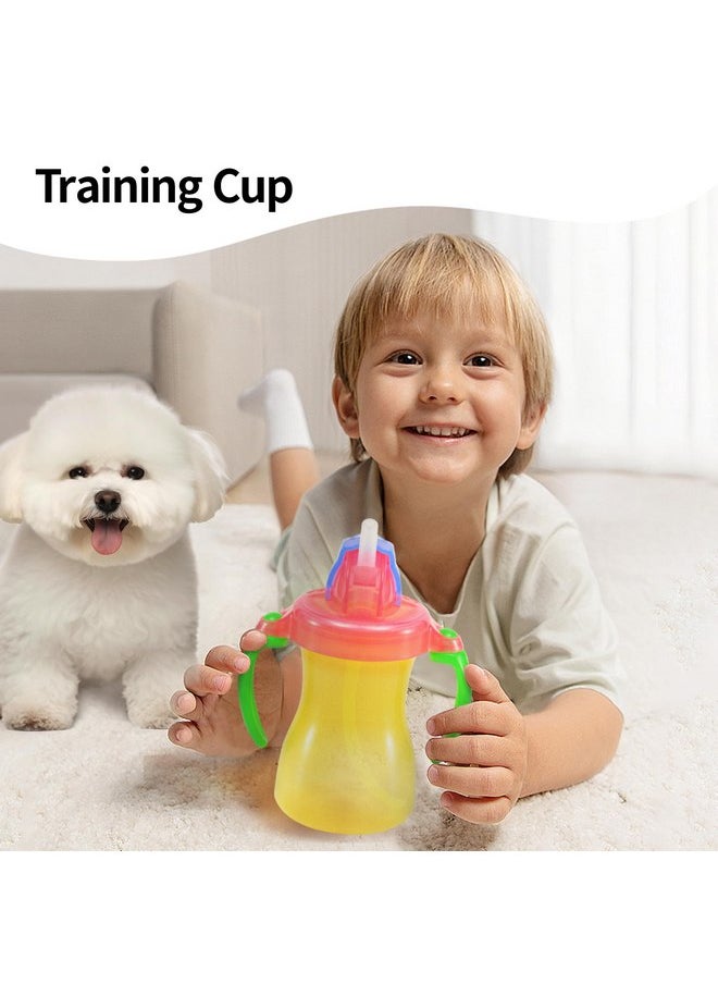 PIGEON Mini Toddler Straw Cups with Retractable Handles - Leak-Proof, Easy to Clean, Lightweight and Portable - Ideal for Babies 9 Months and Up - 150ml/5oz, Yellow